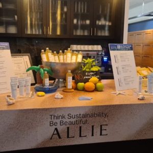 antidote juice physical booth set up at allie